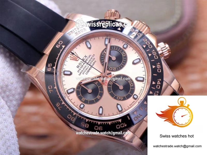 Rolex Daytona M116515LN-0021 Noob Factory Pink Dial 4130 Movement 4