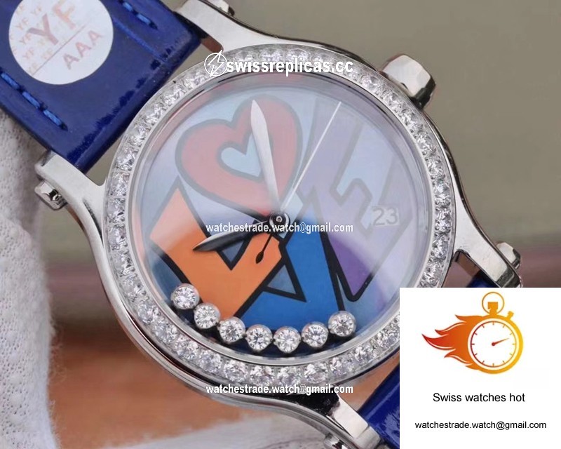 Chopard Happy Diamonds Happy Love 278559-3020 YF Factory Blue Mother Pearl Dial 4
