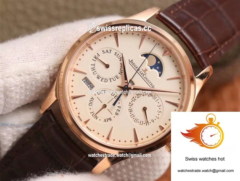 Jaeger-LeCoultre Master Ultra Thin Moon Perpetual Calendar 1302520 V9 Factory Rose Gold Case 4