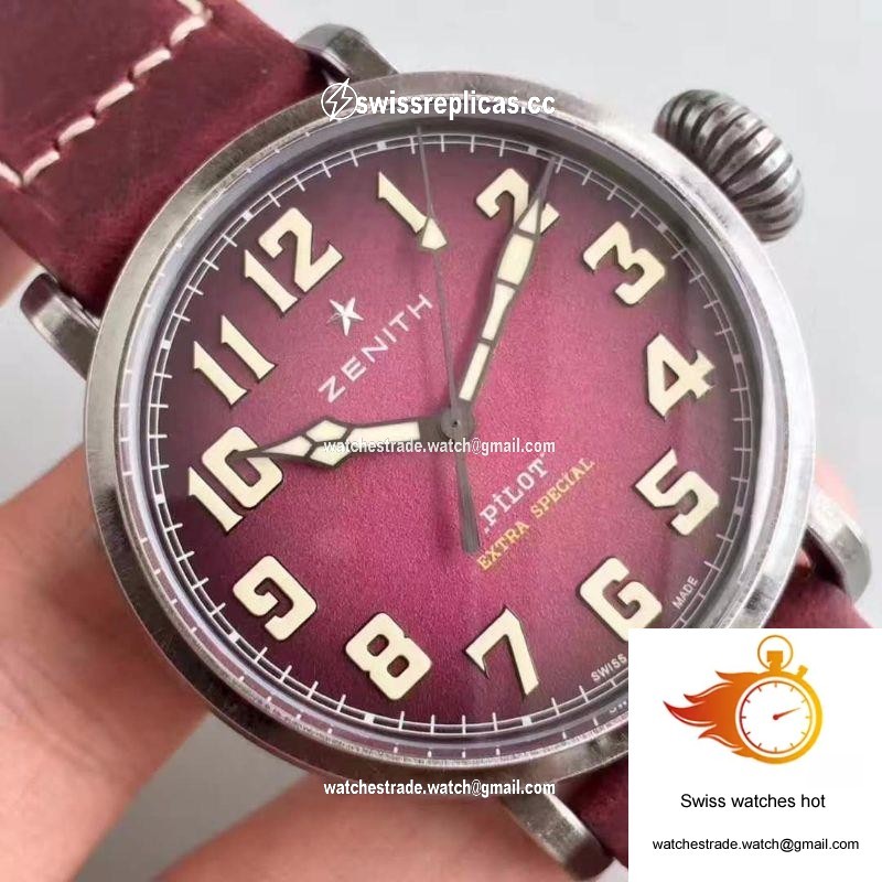 Zenith Pilot Type 20 Extra Special Ton Up 45MM 11.2430.679.21.C801 XF Factory Purple Dial 4