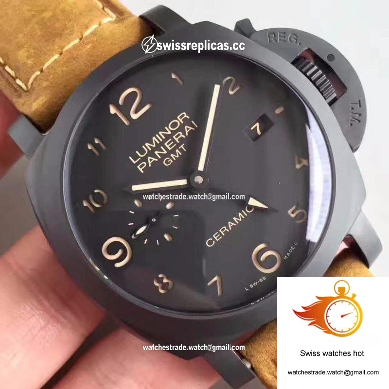 Panerai Luminor GMT 1950 3 Days PAM441 VS Factory V2 Black Dial 4