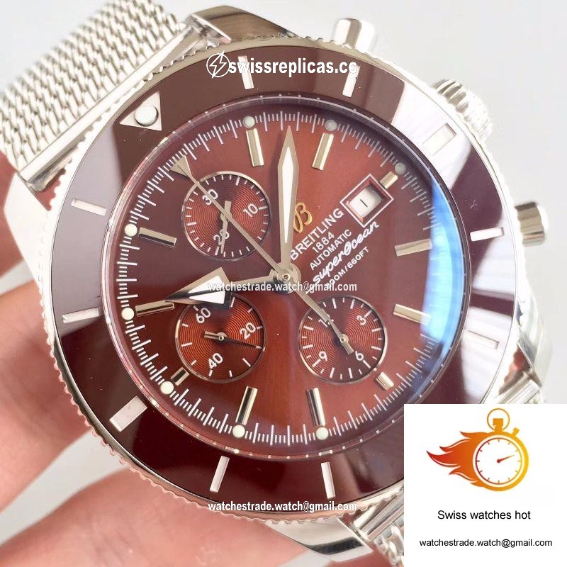 Breitling Superocean Heritage II Chronograph 46 A1331233/Q616/152A GF Factory Chocolate Dial 4