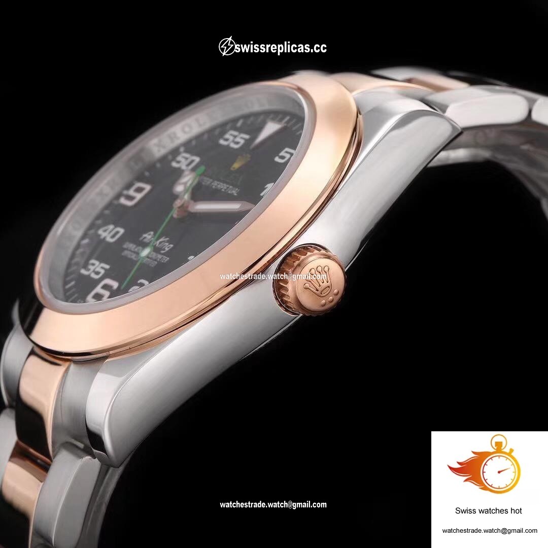 Rolex Air-King 116900 Rose Gold JF Factory Black Dial 4