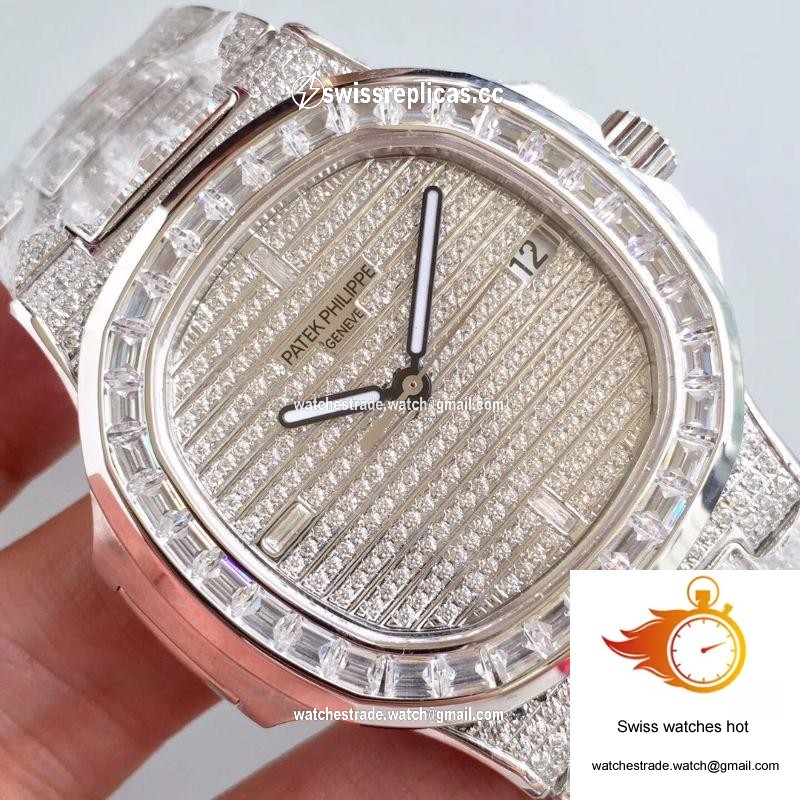 Patek Philippe Nautilus Jumbo 5719/1G-001 Diamonds Dial 4