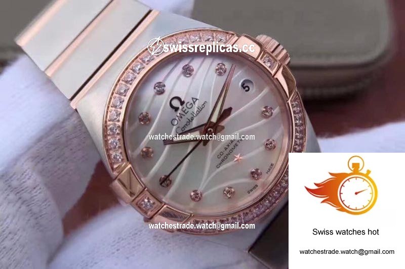 Omega Constellation Double Eagle Lady Pink Mother-Of-Pearl Dial 27MM 3S Factory 4