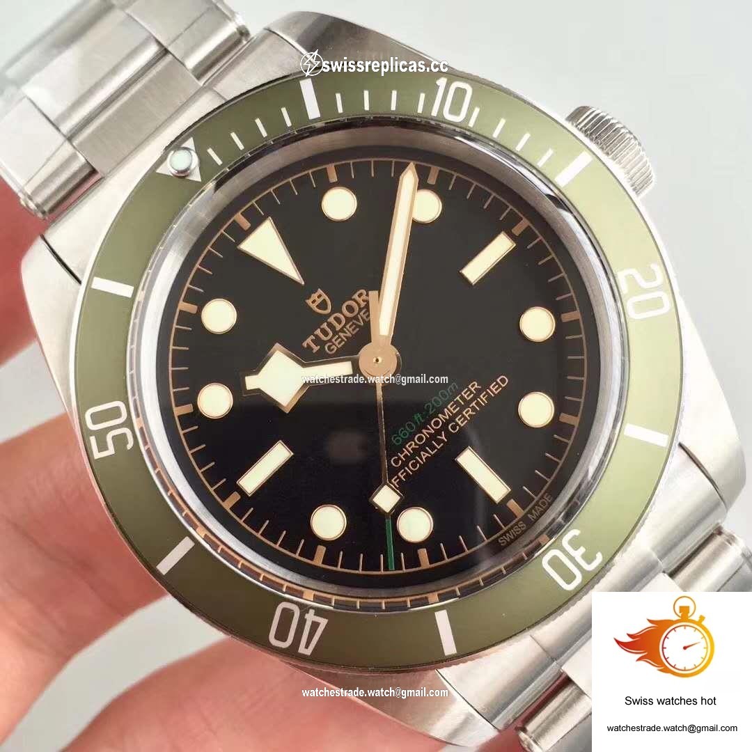 Tudor Heritage Black Bay Green Harrods Special Edition 79230G ZF Factory Black Dial 4