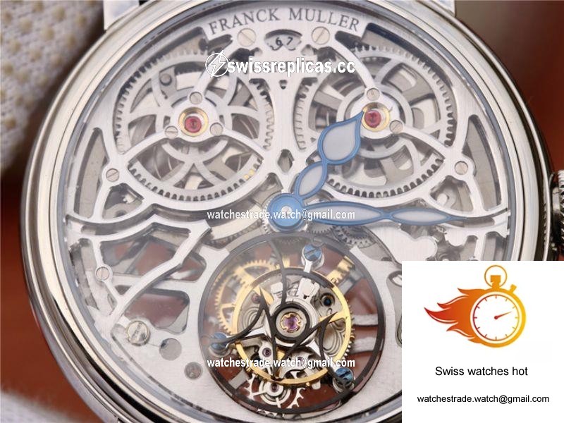Franck Muller Giga Tourbillon 7048 T G SQT BR Silver Skeleton Dial 4