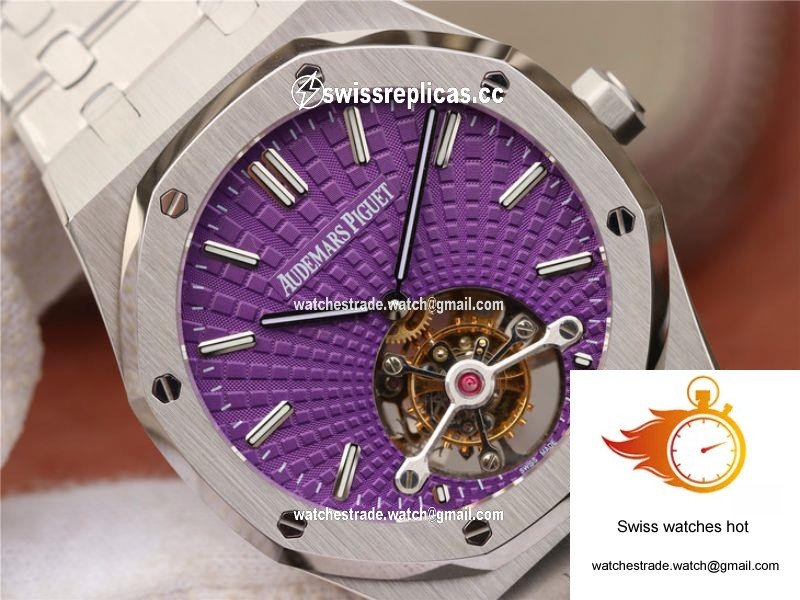 Audemars Piguet Royal Oak Tourbillon 26522ST.OO.1220ST.01 R8 Factory Purple Dial 4