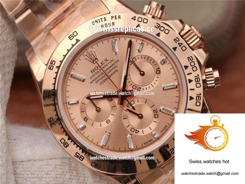 Rolex Daytona Cosmograph 116508 JH Factory Rose Gold Dial 4