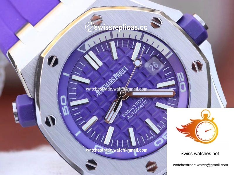 Audemars Piguet Royal Oak Offshore Diver 15710ST.OO.A077CA.01 Purple Dial 4