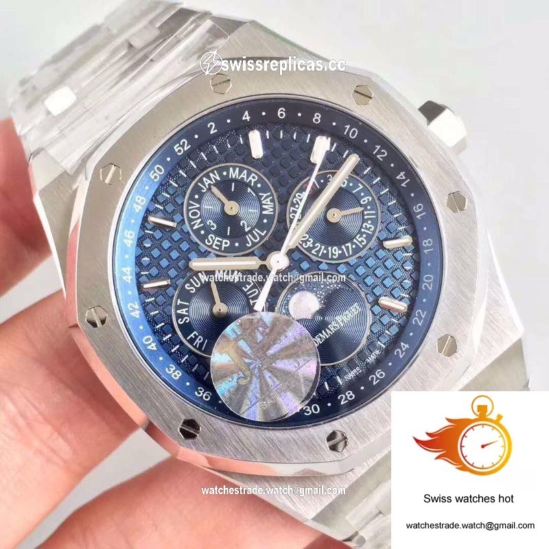 Audemars Piguet Royal Oak Perpetual Calendar 26574ST.OO.1220ST.02 JF Factory Blue Dial 4