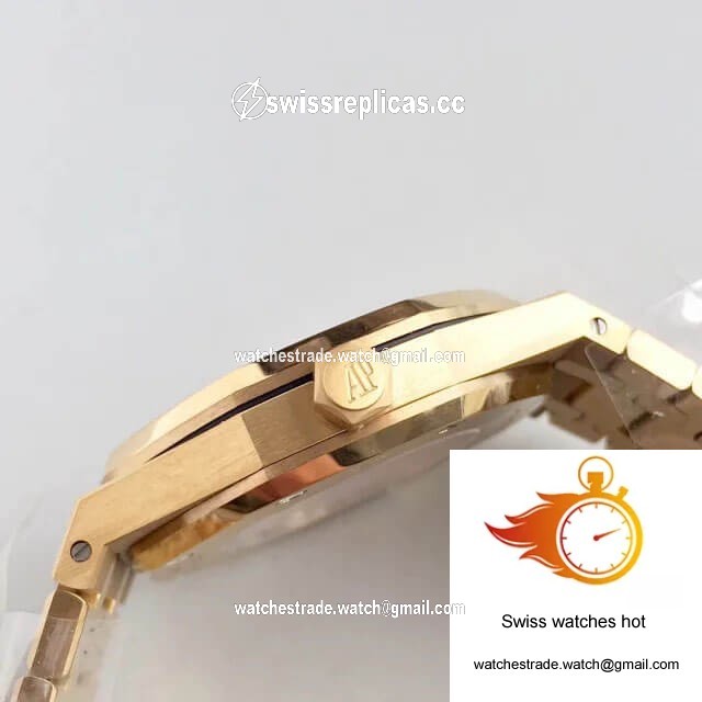 Audemars Piguet Royal Oak 15400OR JF Factory Yellow Gold Blue Dial 5