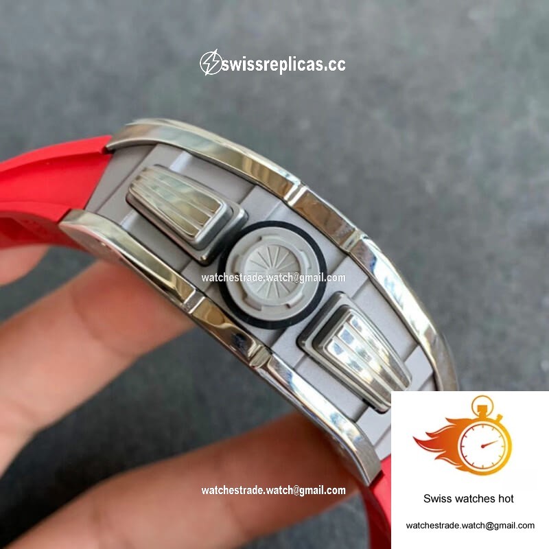 Richard Mille RM011 KV Factory Red Rubber Strap 5