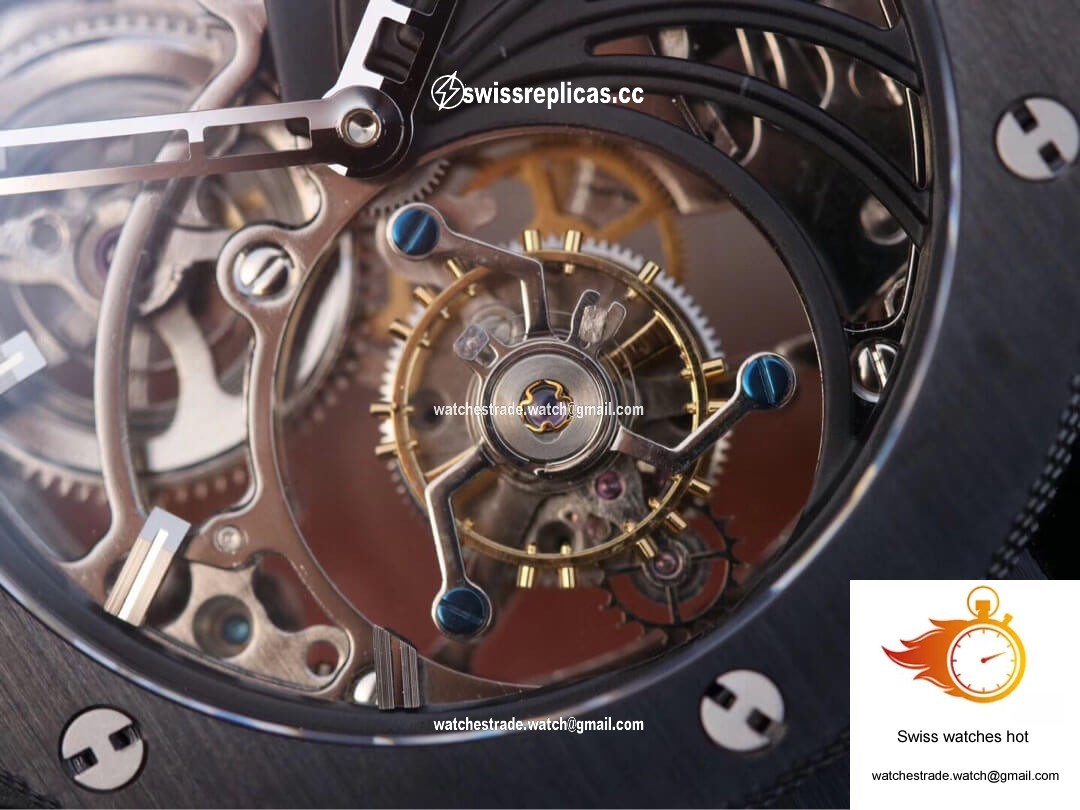 Hublot Big Bang Hollow Tourbillon Ceramic Skeleton Dial 5