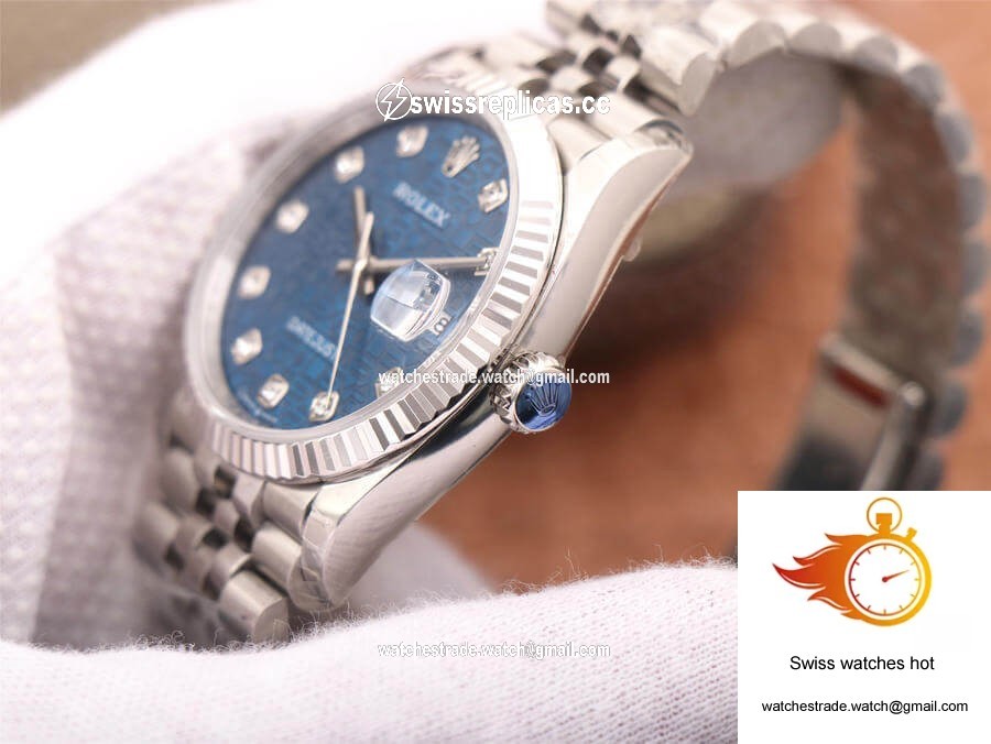 Rolex Datejust M126234-0011 36MM EW Factory Diamond-Studded Blue Dial 5