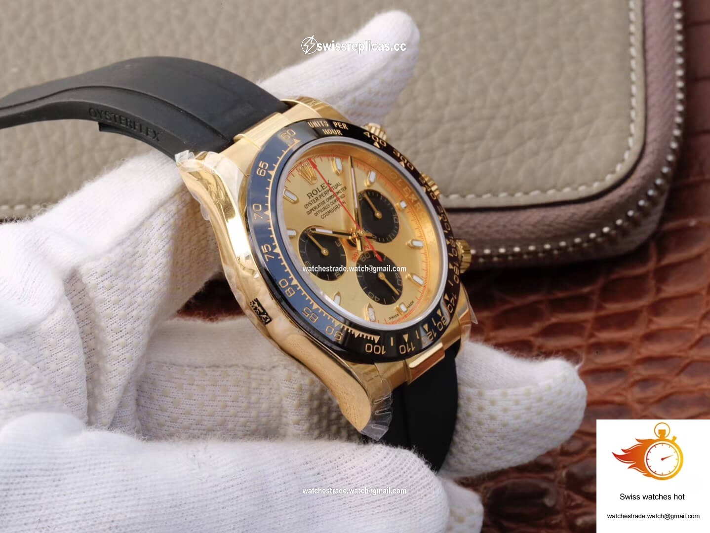 Rolex Daytona Cosmograph 116518ln JH Factory V6 Yellow Gold Black Chronograph 5