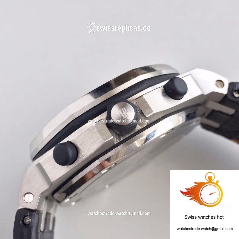 Audemars Piguet Royal Oak Offshore Panda 26170ST.OO.D101CR.02 Black Leather Strap JF Factory V2 White Dial 5