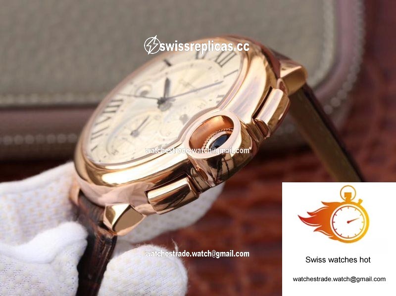 Cartier Ballon Bleu Chronograph W6920074 ZF Factory Silver Dial 5