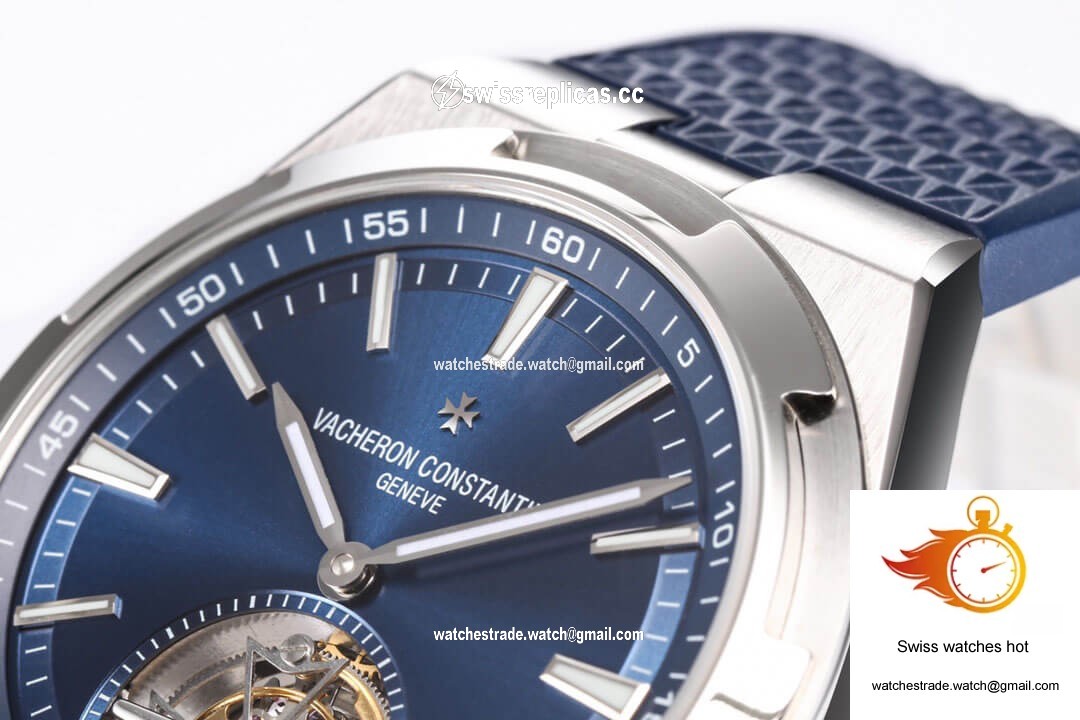 Vacheron Constantin Overseas Tourbillon 6000V/110A-B544 BBR Factory Blue Rubber Strap 5