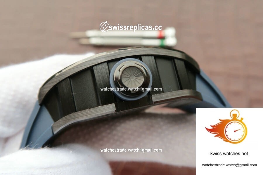 Richard Mille RM055 KV Factory Dark Blue Rubber Strap 5