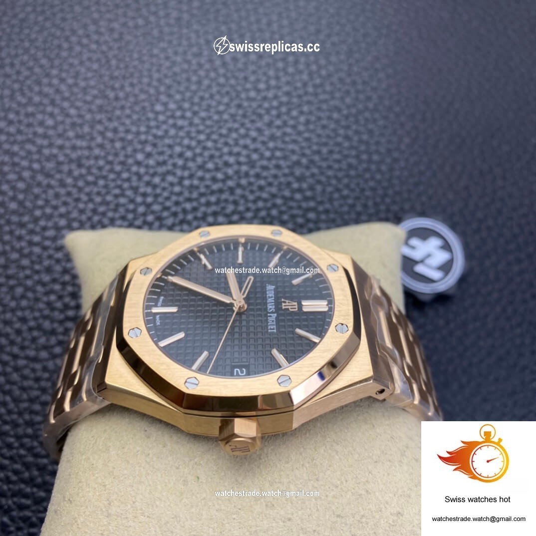 Audemars Piguet Royal Oak 15500OR.OO.1220OR.01 ZF Factory Rose Gold Version Black Dial 5