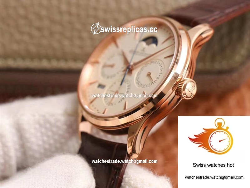 Jaeger-LeCoultre Master Ultra Thin Moon Perpetual Calendar 1302520 V9 Factory Rose Gold Case 5