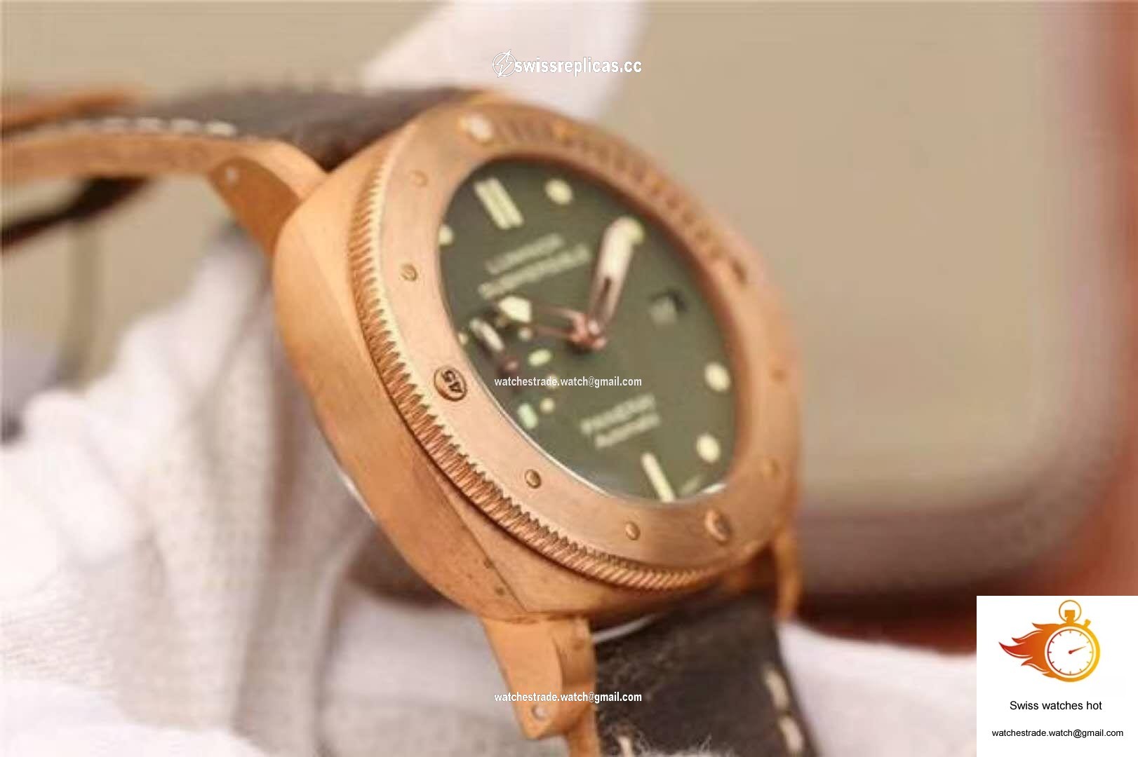 Panerai Luminor Submersible 1950 Bronzo PAM382 VS Factory V2 Green Dial 5