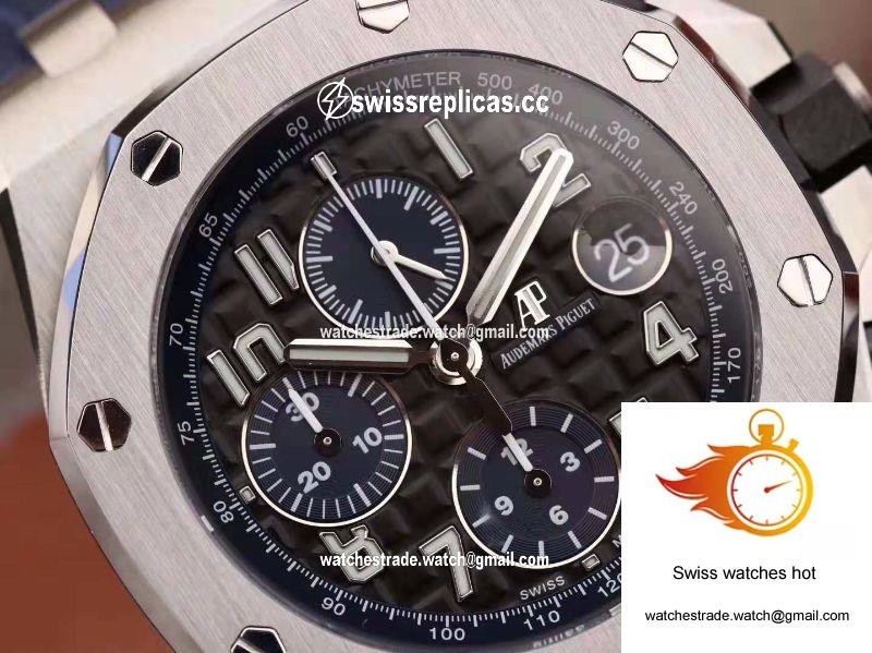 Audemars Piguet Royal Oak Offshore Chronograph 2018 SIHH 26470 JF Factory V2 Black Textured Dial 5