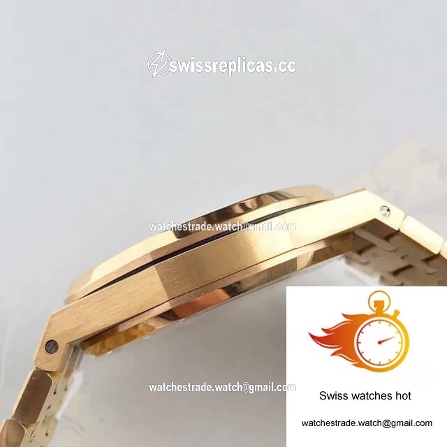 Audemars Piguet Royal Oak 15400OR JF Factory Yellow Gold Blue Dial 6