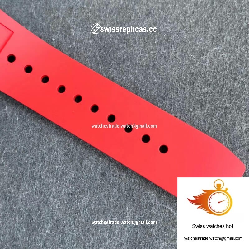 Richard Mille RM011 KV Factory Red Rubber Strap 6