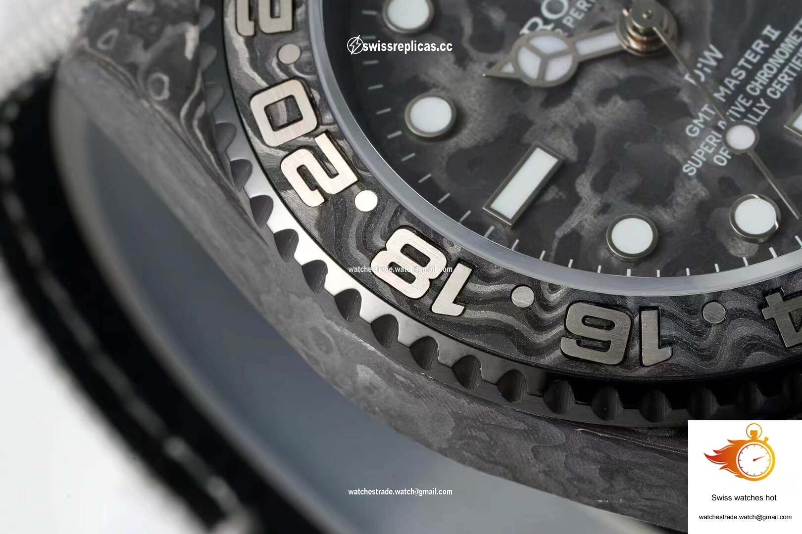 Rolex GMT-MASTER II Diw Carbon Fiber Dial Fabric Strap 6