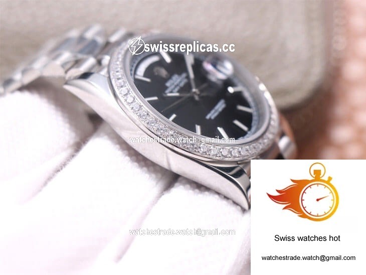 Rolex Day-Date M228349RBR-0002 EW Factory Black Dial 6