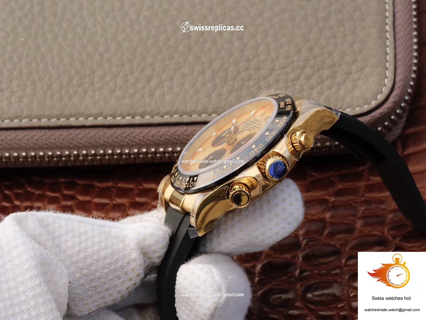 Rolex Daytona Cosmograph 116518ln JH Factory V6 Yellow Gold Black Chronograph 6