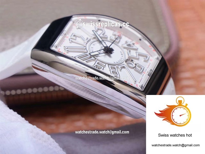 Franck Muller Vanguard V 45 SC DT 5N BC ZF Factory White Dial 6
