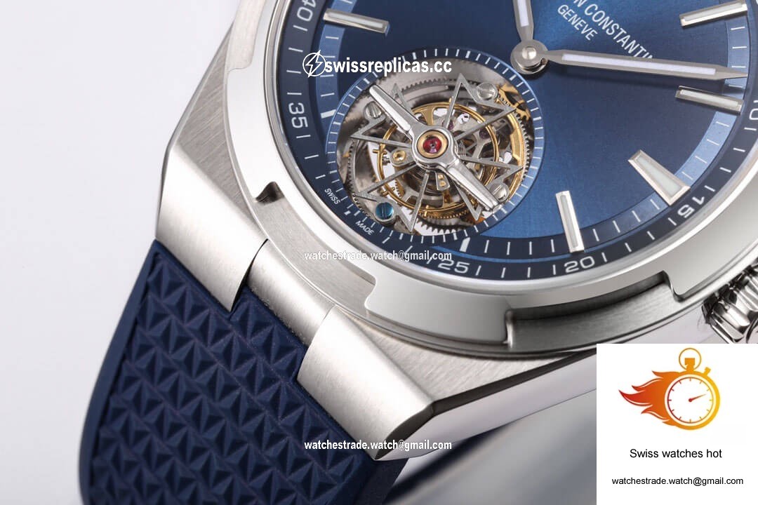 Vacheron Constantin Overseas Tourbillon 6000V/110A-B544 BBR Factory Blue Rubber Strap 6