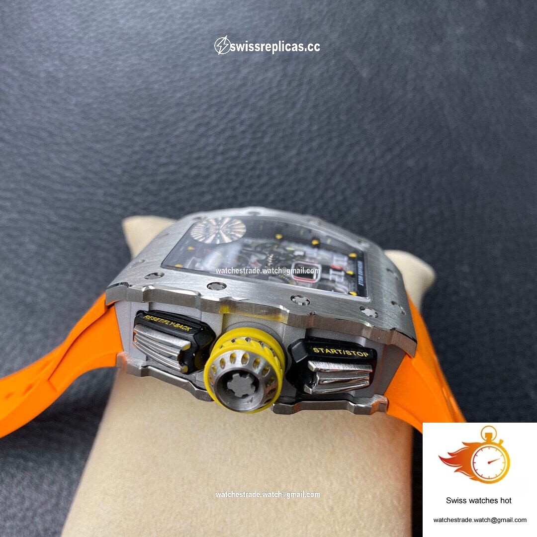 Richard Mille RM11-03 KV Factory Orange Rubber Strap 6
