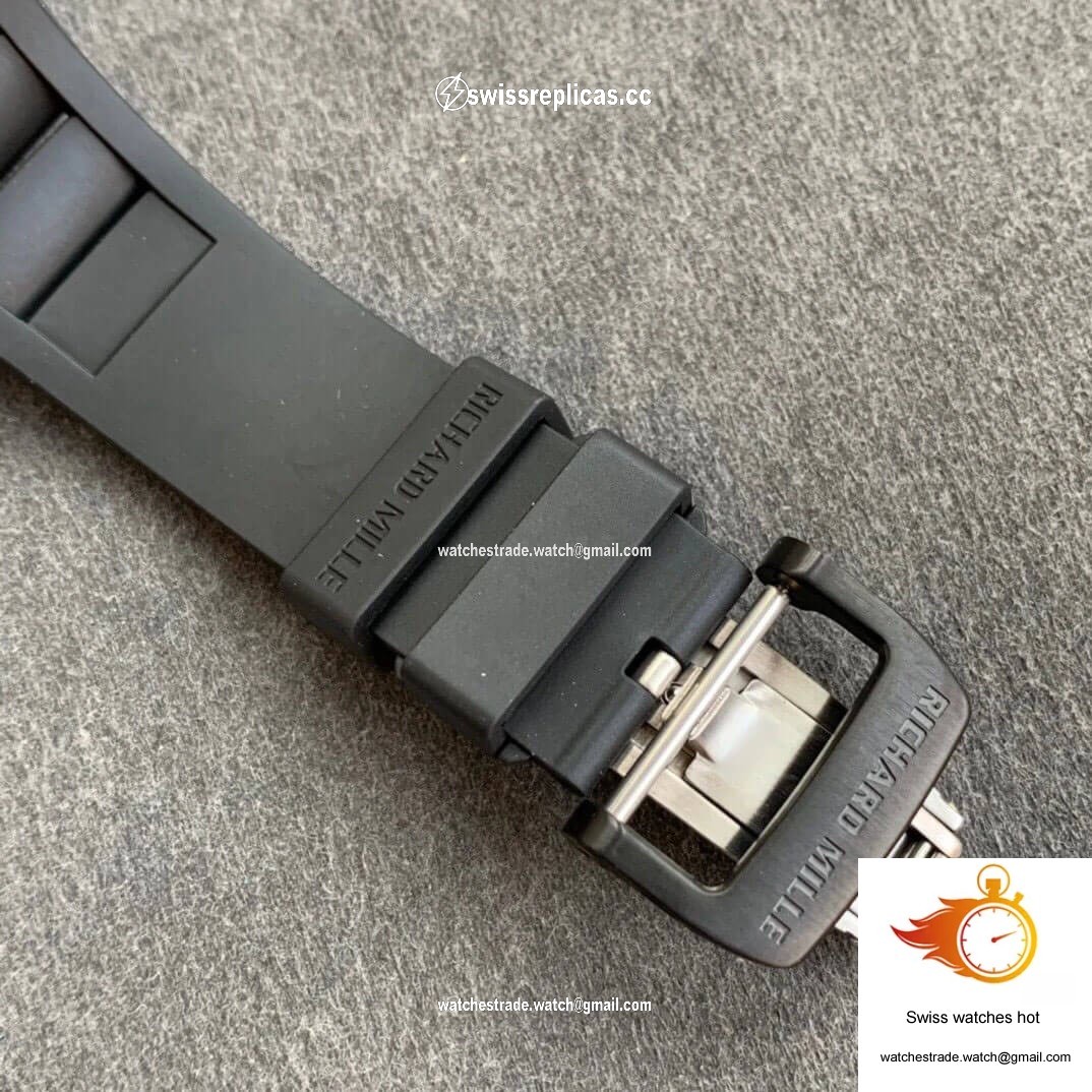 Richard Mille RM055 KV Factory V2 Ceramic Black Rubber Strap 6