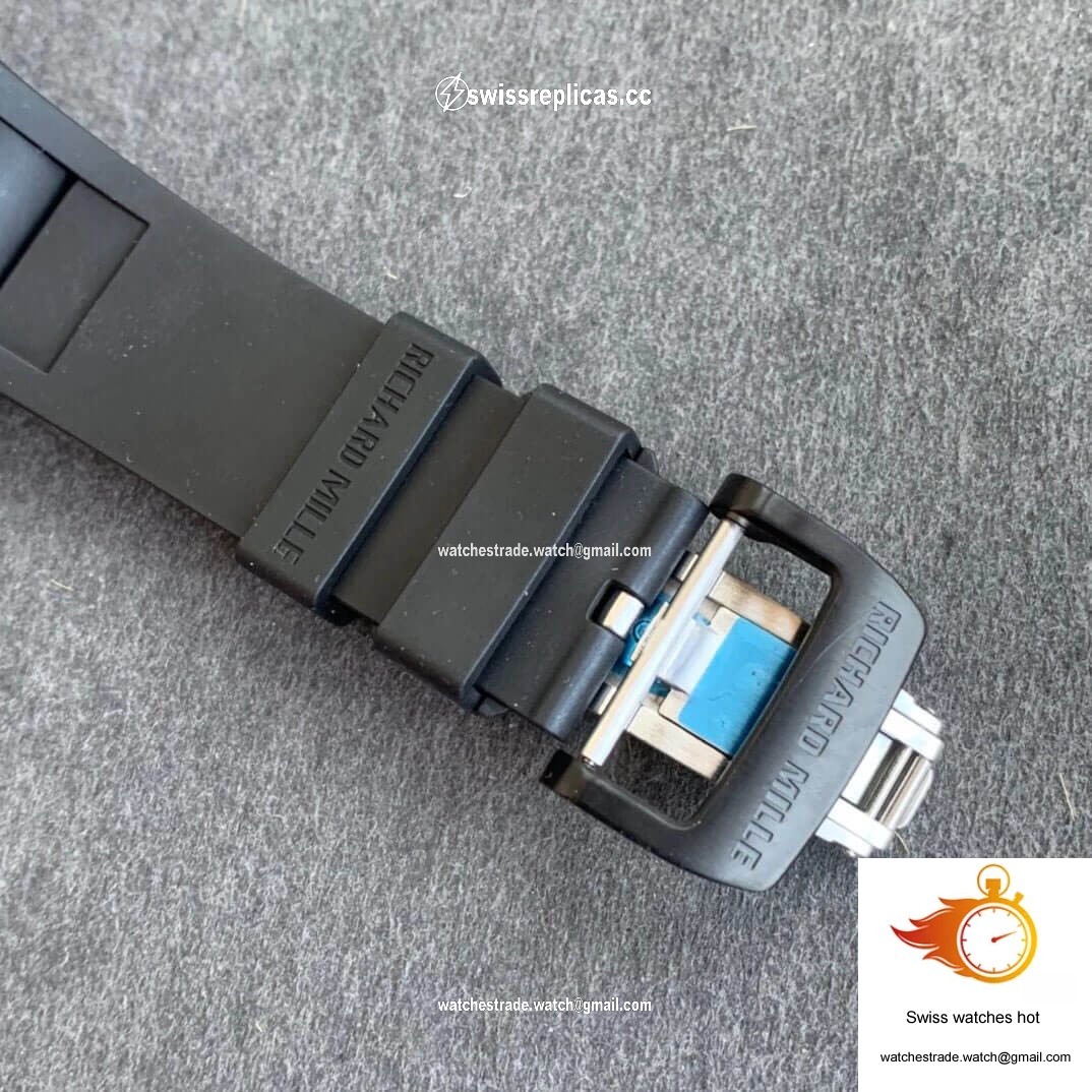 Richard Mille RM035-02 KV Factory Carbon Fiber Black Rubber Strap 6