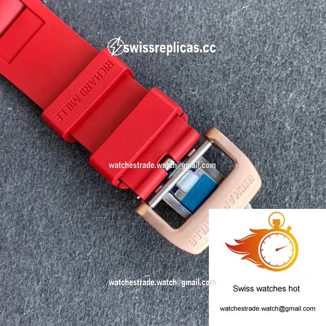 Richard Mille RM011 KV Factory Titanium Case Red Strap 6