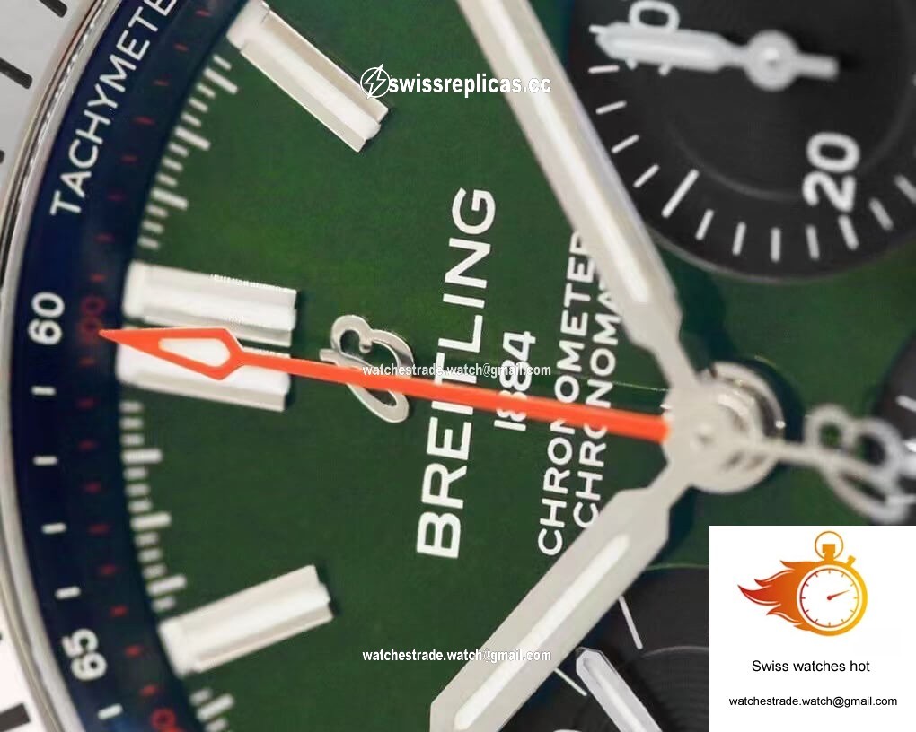 Breitling Chronomat AB01343A1L1A1 GF Factory Green Dial 6