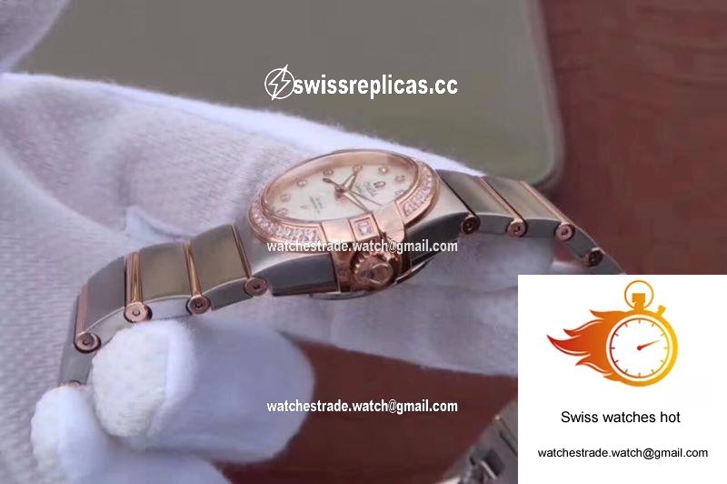 Omega Constellation Double Eagle Lady Pink Mother-Of-Pearl Dial 27MM 3S Factory 6