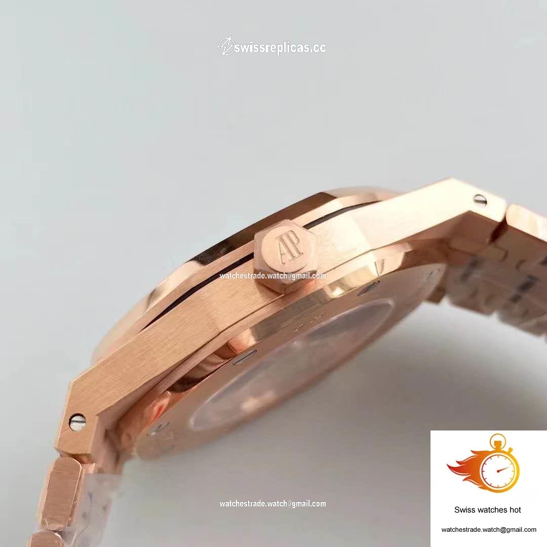 Audemars Piguet Royal Oak 15450 Rose Gold JF Factory V5 Silver Dial 6
