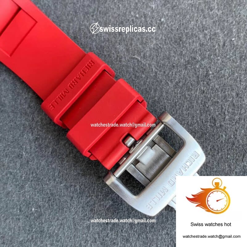 Richard Mille RM011 KV Factory Red Rubber Strap 7