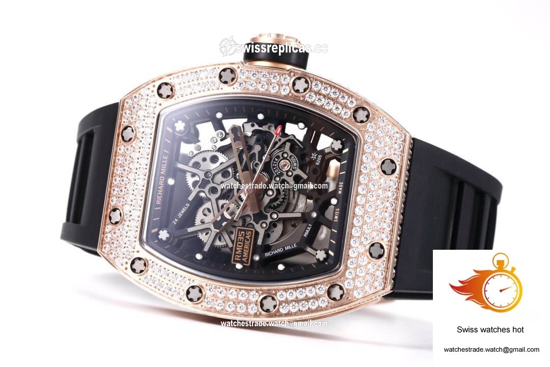 Richard Mille RM035 Americas KV Factory Diamond Skeleton Dial 7