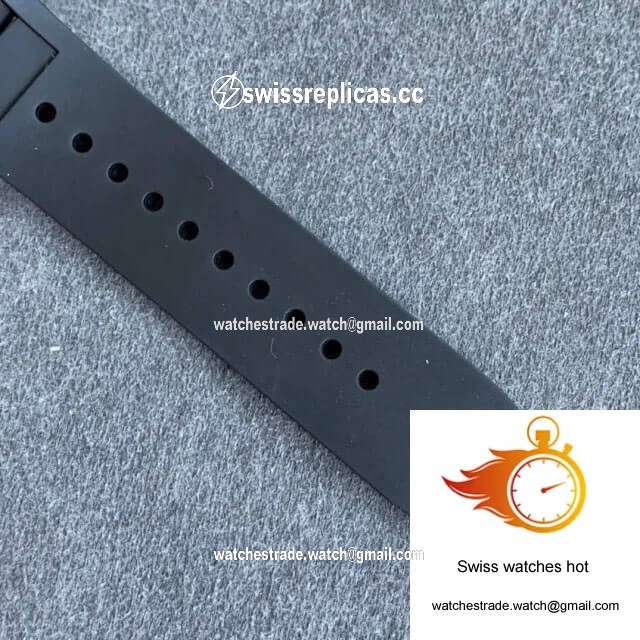 Richard Mille RM055 KV Factory V2 Carbon Fiber Black Rubber Strap 7
