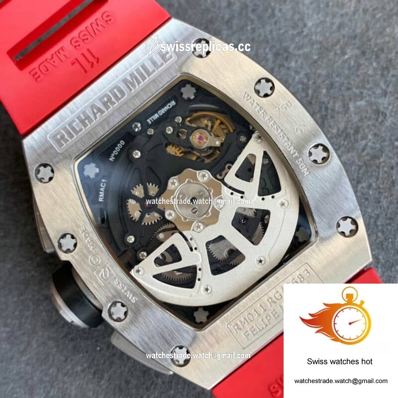 Richard Mille RM011 KV Factory Red Rubber Strap 8
