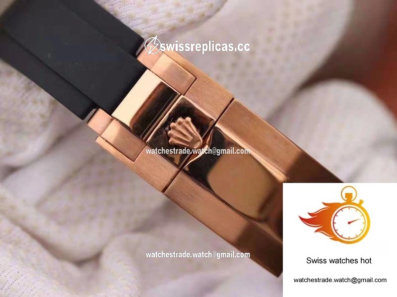 Rolex Yacht Master 116695SATS 40MM Noob Factory 18K Rose Gold Wrapped Black Dial 8