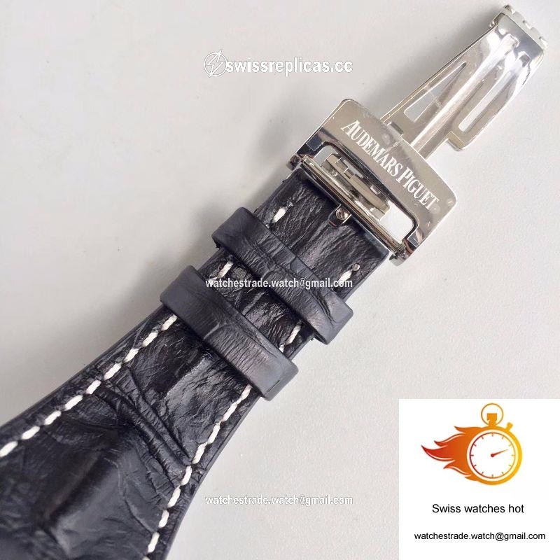 Audemars Piguet Royal Oak Offshore Panda 26170ST.OO.D101CR.02 Black Leather Strap JF Factory V2 White Dial 8