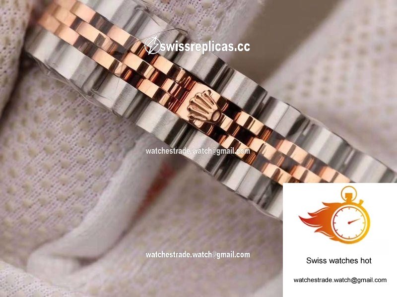 Rolex Lady Datejust Rose Gold 28MM White Enamel Dial 8