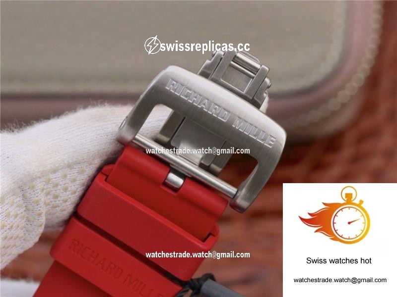 Richard Mille RM055 Red Strap KV Factory Skeleton Dial 8